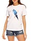 economico T-shirts-Per donna maglietta Stampe astratte Rotonda Essenziale Top 100% cotone Bianco Rosso Grigio chiaro