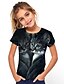 billige T-shirts &amp; Bluser til Piger-Pige T-shirt Kortærmet T-shirt Dyr Kat 3D-udskrivning Sød Stil Basale Ferie Polyester Børn 3D-printet grafik Skjorte