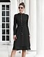cheap Elegant Dresses-Women&#039;s Sweater Jumper Dress Knee Length Dress Black Beige Long Sleeve Solid Color Fall Round Neck Hot Elegant Vintage Cotton 2021 One-Size