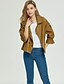cheap Jackets-Women&#039;s Solid Colored Fall Jacket Regular Daily Long Sleeve PU Coat Tops Black