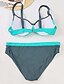 cheap Bikini-Women&#039;s Swimwear Bikini 2 Piece Swimsuit Push Up Slim Blue Swimwear Bathing Suits New / Padded Bras