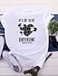 economico T-shirts-Per donna maglietta Nero Bianco Giallo Stampa Pop art Con cuori Giornaliero Fine settimana Manica corta Rotonda Essenziale 100% cotone Standard S