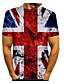 cheap Men&#039;s Tees &amp; Tank Tops-Flag British Mens 3D Shirt | Red White Blue Summer Cotton | Men&#039;S Tee Graphic National Round Neck Navy Daily Short Sleeve Print Clothing Apparel