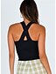 cheap New in Tops-Women&#039;s Tank Top Black Solid Colored Sleeveless Daily Sexy Halter Neck Skinny Summer Spring
