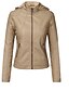 cheap Women&#039;s Coats &amp; Jackets-Women&#039;s Faux Leather Jacket Spring &amp;  Fall Daily Regular Coat Regular Fit Jacket Long Sleeve Solid Colored Yellow Blushing Pink Khaki