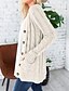 cheap Cardigans-Women&#039;s Fall Winter Coat V Neck Loose St. Patrick&#039;s Day Jacket Long Sleeve Solid Colored Green Blue White