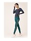 cheap Sport Athleisure-Women&#039;s Yoga Basic Legging Solid Colored Mesh Mid Waist Black Blue Green S M L