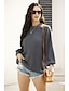 cheap Sweaters &amp; Cardigans-Women&#039;s Solid Colored Pullover Long Sleeve Sweater Cardigans Round Neck Blue Gray