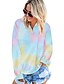 cheap Hoodies &amp; Sweatshirts-Women&#039;s Tie Dye Hoodie Pullover Quarter Zip Casual Hoodies Sweatshirts  Blue Blushing Pink Light Blue