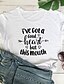 cheap T-Shirts-Women&#039;s T shirt Graphic Heart Text Print Round Neck Basic Tops 100% Cotton White Black Red