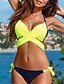 abordables Bikini-Mujer Bikini Traje de baño Cruzado Relleno Amarillo Rosa Fucsia Bañadores Trajes de baño / Sujetador Acolchado