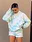 preiswerte Kapuzenpullis &amp; Sweatshirts-Damen Pullover Hoodie Sweatshirt Batik Alltag Grundlegend Kapuzenpullover Sweatshirts Blau Rosa Grün