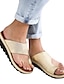 billige Sandals-Dame Sandaler Flate sandaler Komfort Sko Bunion-sandaler Flat hæl Åpen Tå Wedge-sandaler Fritid Daglig PU Ensfarget Leopard Svart Lilla