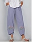 cheap Pants-Women&#039;s Basic Quick Dry Loose Chinos Pants Floral Purple Navy Blue Gray
