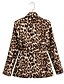 cheap Blazers-Brown Leopard Print Slim Polyester Men&#039;s Suit - Shawl Lapel