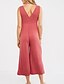 abordables Jumpsuits &amp; Rompers-Mujer Negro Rosa Mono Un Color