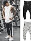 cheap Running &amp; Jogging Clothing-Men&#039;s Sweatpants Joggers Track Pants Athleisure Bottoms Drawstring Cotton Winter Fitness Gym Workout Performance Running Training Breathable Quick Dry Soft Normal Sport Black with White Black