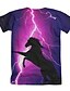 cheap Girls&#039; Tees &amp; Blouses-Kids Girls&#039; T shirt Tee Short Sleeve Horse Animal Print Purple Children Tops Basic Holiday