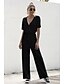 abordables Jumpsuits &amp; Rompers-Combinaison-pantalon Femme Couleur Pleine Blanche Noir Rose Claire S M L XL