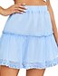 preiswerte Skirts-Damen Röcke Freizeitskleidung Einfarbig Leicht Blau S M L
