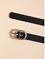 abordables Belts-Mujer Cinturón de Cintura Fiesta Calle Uso Diario Diario Negro Cinturón Color puro / Básico / Otoño / Invierno / Primavera / Verano