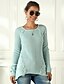 cheap Sweaters &amp; Cardigans-Women&#039;s Pullover Solid Colored Long Sleeve Loose Sweater Cardigans Fall U Neck Blue Wine Black
