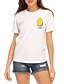 economico T-shirts-Per donna maglietta Farfalle Gatto 3D Gatto Pop art Farfalla Rotonda Stampa Essenziale Top Largo 100% cotone Gatto Viola Arcobaleno