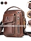 cheap Handbags &amp; Totes-Men&#039;s Bags Cowhide Shoulder Strap Shoulder Messenger Bag Crossbody Bag Zipper Daily Office &amp; Career Messenger Bag Dark Brown Black Coffee