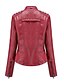 preiswerte Damen Jacken-Damen Jacke Herbst Frühling Alltag Standard Mantel Normale Passform Jacken Langarm Solide Rosa Schwarz Rote