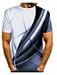 cheap Tank Tops-Men&#039;s T shirt Shirt Galaxy Graphic Optical Illusion Round Neck Daily Short Sleeve Print Tops Basic White Purple Gray