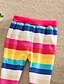 cheap Girls&#039; Pants &amp; Leggings-Kids Toddler Girls&#039; Leggings Children&#039;s Day Rainbow Red Lace up Rainbow Striped Cotton Active Basic Tights