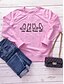 cheap Hoodies &amp; Sweatshirts-Women&#039;s Pullover Sweatshirt Graphic Text Letter Daily Weekend Basic Casual Hoodies Sweatshirts  Cotton Slim Oversized Yellow Blushing Pink Wine