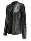 cheap Jackets-Women&#039;s Faux Leather Jacket Spring &amp;  Fall Daily Regular Coat Stand Collar Regular Fit Jacket Long Sleeve Solid Colored Green Black Red