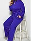 abordables Jumpsuits &amp; Rompers-Combinaison-pantalon Femme Lacet Couleur Pleine basique Noir Rouge Fuchsia Vert Bleu Roi Bleu Marine XXL 3XL 4XL 5XL