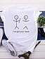 billige T-shirts-Dame T-shirt Bourgogne-T-shirt 100 % bomuld Grafisk Bogstaver Tekst Hvid Gul Lysegrøn Trykt mønster Kortærmet Daglig Weekend Basale Rund hals Regulær Sommer