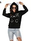 cheap Hoodies &amp; Sweatshirts-Women&#039;s Hoodie Pullover Solid Colored Character Daily Basic Hoodies Sweatshirts  Loose Black