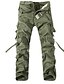 cheap Pants-Men&#039;s Sporty Multiple Pockets Tactical Cargo Trousers Full Length Pants Inelastic Weekend Cotton Solid Colored Mid Waist Outdoor Sports Loose Army Green Black Gray Khaki Brown 32 33 34 36 38 / Fall