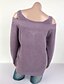 cheap Sweaters-Women&#039;s Solid Colored Pullover Long Sleeve Sweater Cardigans Strap Blue Purple Army Green