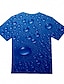 baratos Camisetas Para Meninos-Infantil Para Meninos Camisa Camiseta Manga Curta 3D impressão Estampa Colorida Geométrica Estampado Azul Crianças Blusas Verão Básico Férias Moda de Rua