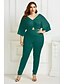 cheap Plus Size Jumpsuits-Women&#039;s Black Yellow Green Jumpsuit Solid Colored Cut Out