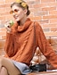 cheap Sweaters &amp; Cardigans-Women&#039;s Pullover Solid Colored Long Sleeve Loose Sweater Cardigans Fall Turtleneck Gray Brown