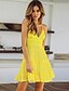 cheap Mini Dresses-Women&#039;s Sundress Short Mini Dress Yellow Blushing Pink White Black Red Sleeveless Solid Colored Spring &amp; Summer Hot Elegant Slim 2021 S M L XL 5XL