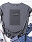 abordables T-shirts-T shirt Tee Femme Noir Blanche Jaune Imprimés Photos Imprimer Manche Courte du quotidien Fin de semaine basique Col Rond Normal 100% Coton Standard S