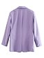 abordables Blazers Femme-Violet Couleur Pleine Standard Polyester Pour des hommes Costume - Revers Cranté