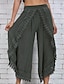 cheap Pants-Women&#039;s Basic Loose Wide Leg Pants Solid Colored High Waist White Black Wine