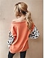 cheap Sweaters &amp; Cardigans-Women&#039;s Pullover Color Block Leopard Cheetah Print Casual / Daily Long Sleeve Sweater Cardigans Fall Winter Boat Neck Blue Army Green Gray