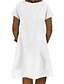 cheap Casual Dresses-Women&#039;s Knee Length Dress Shift Dress White Short Sleeve Print Cat Animal V Neck Spring Summer Casual 2022 M L XL XXL 3XL