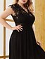 cheap Plus Size Dresses-Women&#039;s A Line Dress Midi Dress Black Sleeveless Solid Color Summer V Neck Work 2021 XL XXL 3XL 4XL / Plus Size