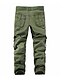cheap Pants-Men&#039;s Basic Patchwork Multiple Pockets Tactical Cargo Trousers Full Length Pants Inelastic Daily Cotton Solid Colored Mid Waist Loose Army Green Black Gray Khaki 32 33 34 36 38 / Fall / Spring