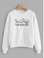 cheap Hoodies &amp; Sweatshirts-Women&#039;s Pullover Sweatshirt Graphic Text Letter Daily Weekend Basic Casual Hoodies Sweatshirts  White Black Yellow